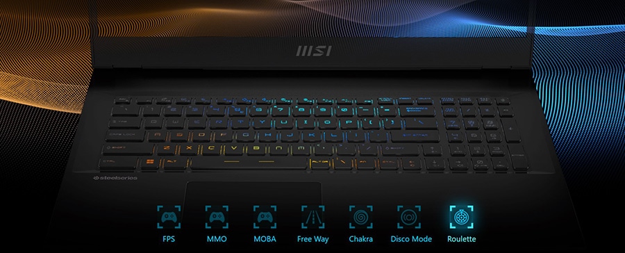 MSI Vector GP77 13VF-035TR i9-13900H Gaming Laptop – Per-key RGB Gaming Keyboard By Steelseries