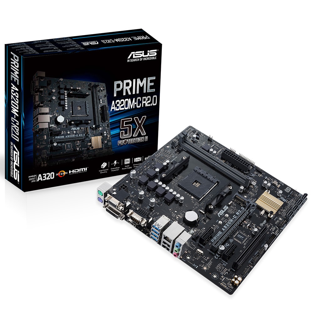 Asus Prime A320m C R2 0 3200mhz Oc Ddr4 Soket Am4 M 2 Hdmi Vga Dvi Matx Anakart 90mb0ue0 M0eay0