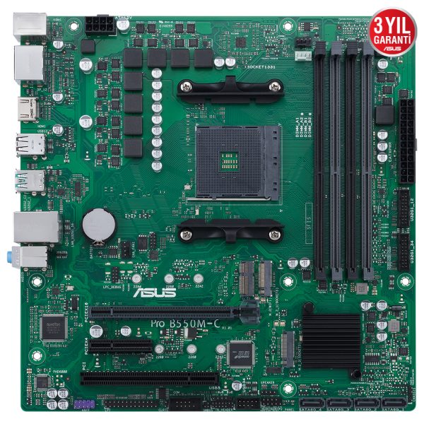 Asus Pro B550m C Csm 4600mhz Oc Ddr4 Soket Am4 M 2 Hdmi Dp Matx Anakart 1