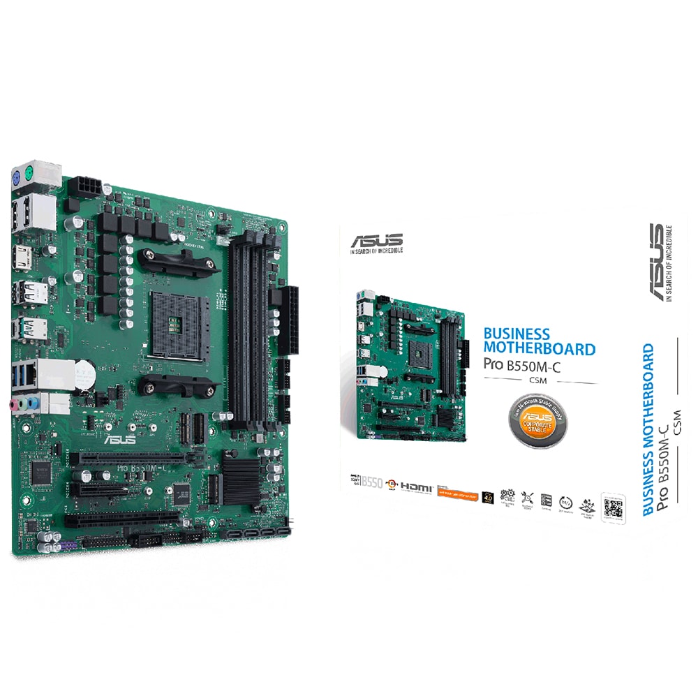 Asus Pro B550m C Csm 4600mhz Oc Ddr4 Soket Am4 M 2 Hdmi Dp Matx Anakart