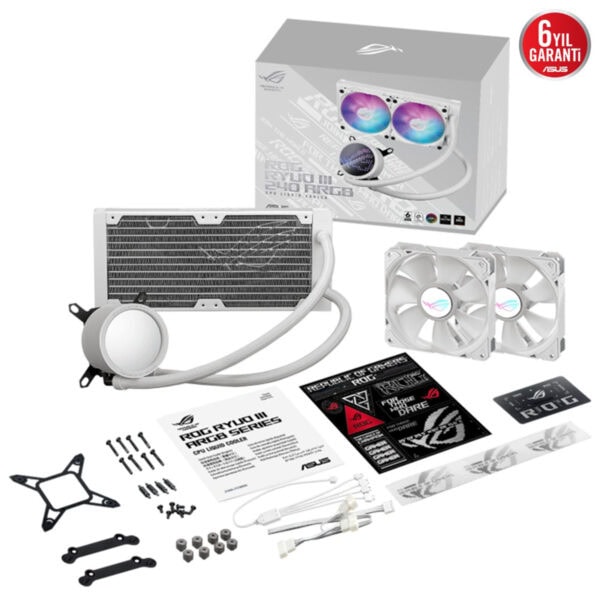 Asus Rog Ryuo Iii 240 Argb 240mm Beyaz İşlemci Sıvı Soğutucu 10