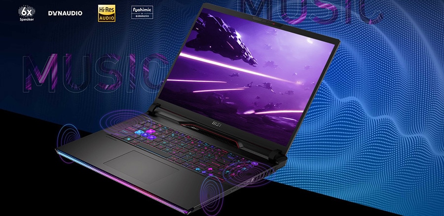 MSI Raider GE78HX 13VH-037TR Gaming Laptop – 6 HOPARLÖRLÜ SES SİSTEMİ