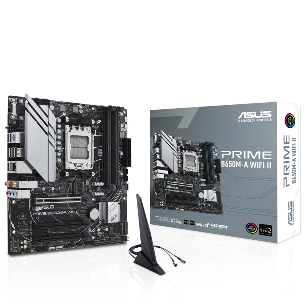 Asus Prime B650m A Wifi Ii 6400mhz Oc Ddr5 Soket Am5 M 2 Hdmi Dp Vga Matx Anakart