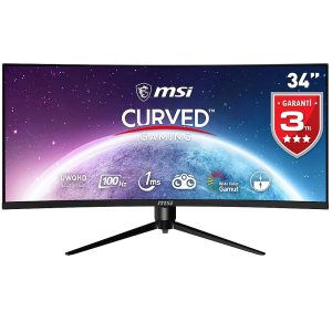 Msi Mag342cqpv 34 Inc 100 Hz 1ms Uwqhd Adaptive Sync Va Kavisli Gaming Monitor Yy