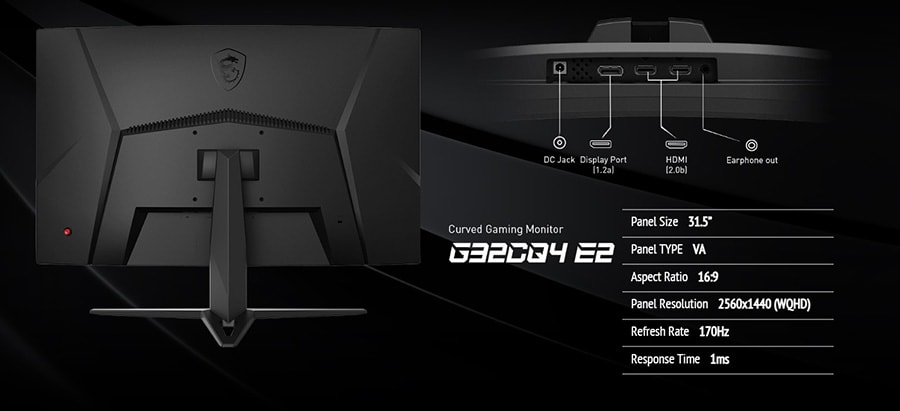 MSI G32CQ4 E2 Monitör a11