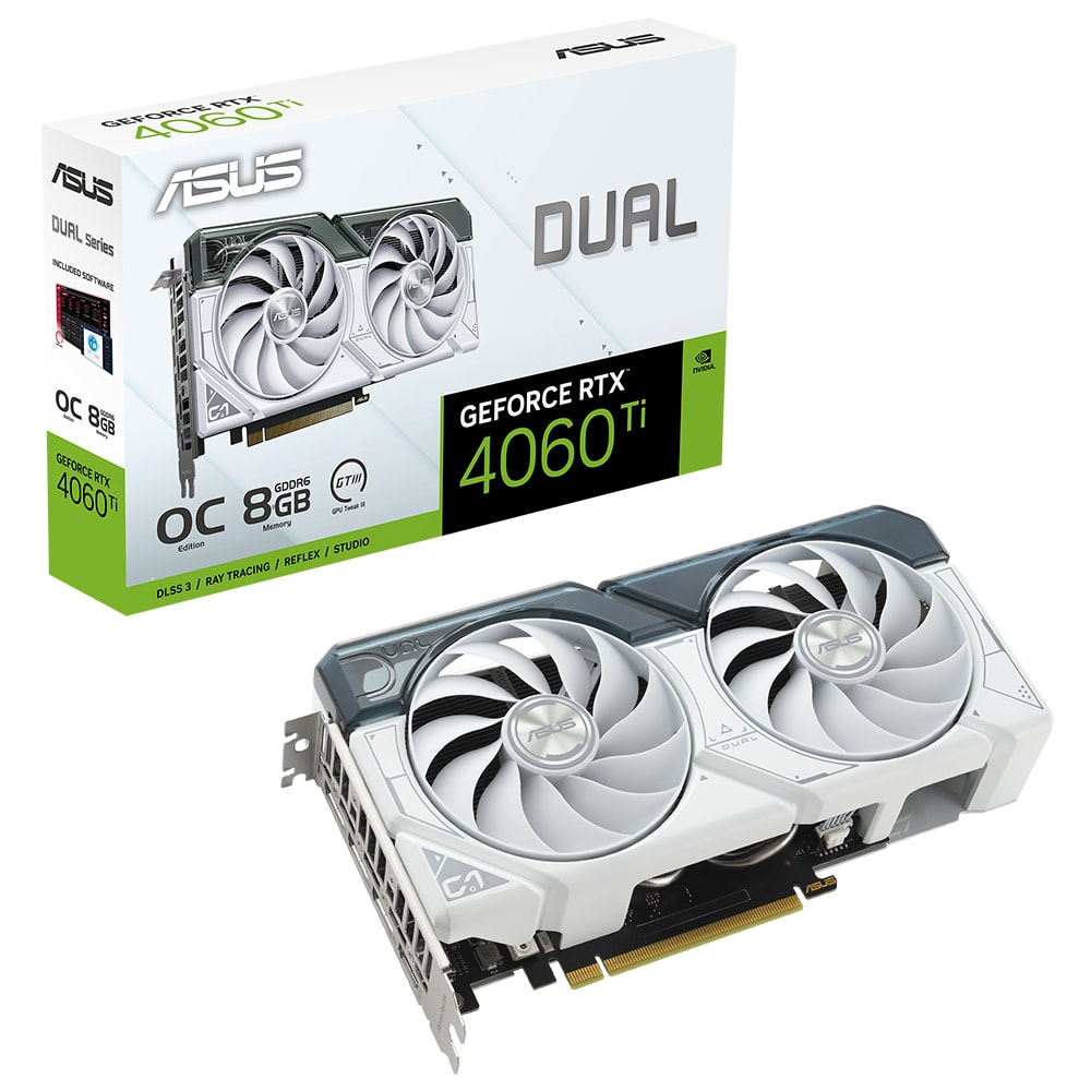 Asus Dual Geforce Rtx 4060 Ti Oc 8gb Gddr6 128 Bit Beyaz Dlss 3 Ekran Karti