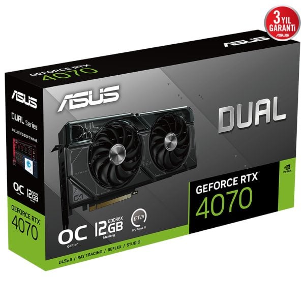Asus Dual Geforce Rtx 4070 Oc 12gb Gddr6x 192 Bit Ekran Karti 14