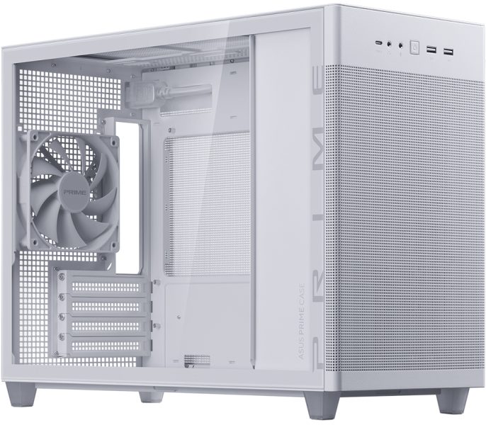 ASUS Prime AP201 Tempered Glass MicroATX Case White Edition ASUS Prime AP201 Beyaz Kasa a1