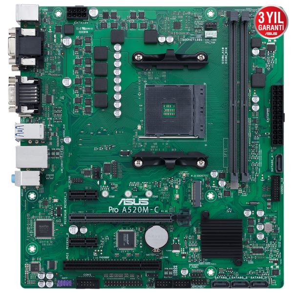 Asus Pro A520m C Csm 4600mhzoc Ddr4 Soket Am4 M 2 Vga Dvi Hdmi Matx Anakart 1