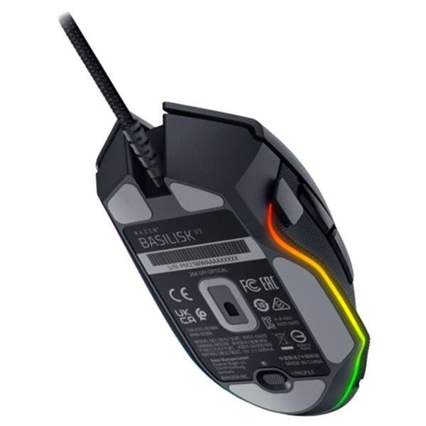 Razer Basilisk V3 RGB Siyah Kablolu Gaming Mouse, RGB aydınlatmalı, ergonomik tasarım ve yüksek hassasiyetli sensör ile oyun performansını artırır.
