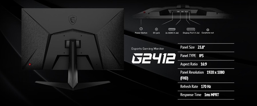 MSI G2412 23.8 inç Gaming Monitör – DAHA AZ MAVİ IŞIK, görsel 13