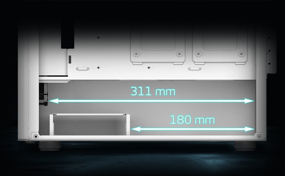 XPG Valor Air Temperli Cam Beyaz Gaming Kasa – GRAFİK KARTI DESTEĞİ