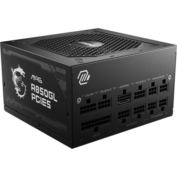 Msi Mag A850gl 850w 80 Gold Full Moduler 120mm Fanli Psu 9