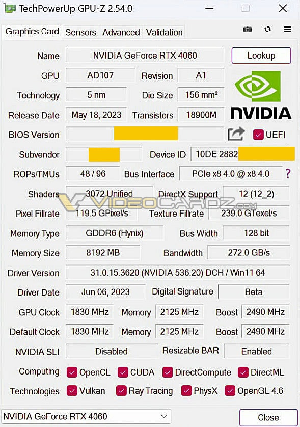 Nvidia Geforce Rtx 4060 Rtx 3060 12gbtan Daha Hizli 20230627 2