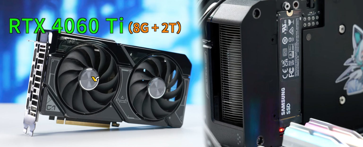 Asus, M.2 Ssd Yuvası Bulunan Rtx 4060 Ti Grafik Kartını Sergiliyor.
