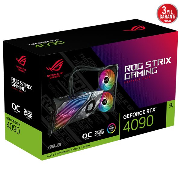 Asus Rog Strix Lc Geforce Rtx 4090 Oc 24gb Gddr6x 384 Bit Dlss 3 Ekran Karti Y15