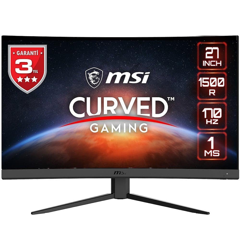 Msi G27cq4 E2 27 Inc 170hz 1ms Wqhd Freesync Premium Va Kavisli Gaming Monitor Y