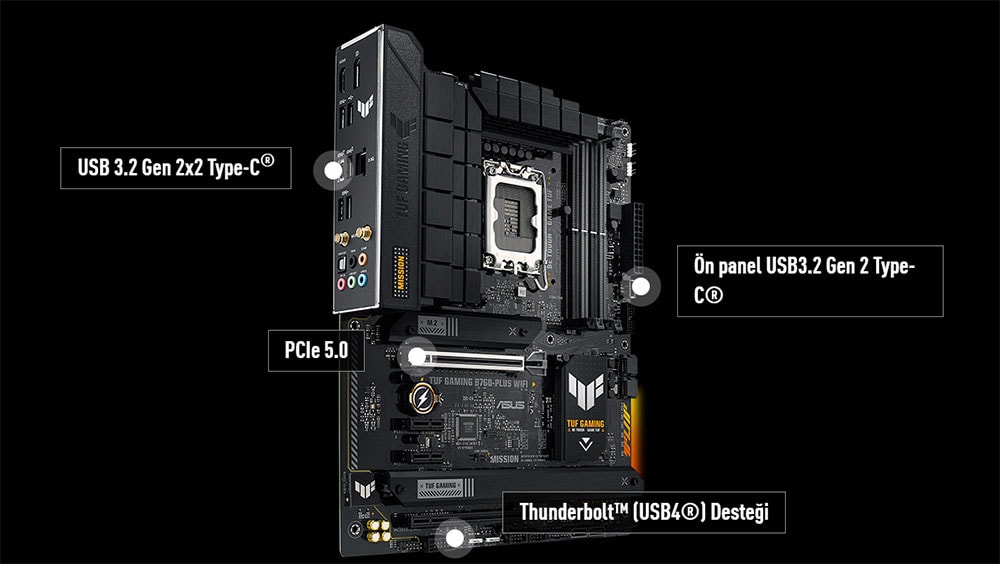 TUF GAMING B760-PLUS WIFI Asus Tuf Gaming B760-Plus Wi-Fi Anakart a13
