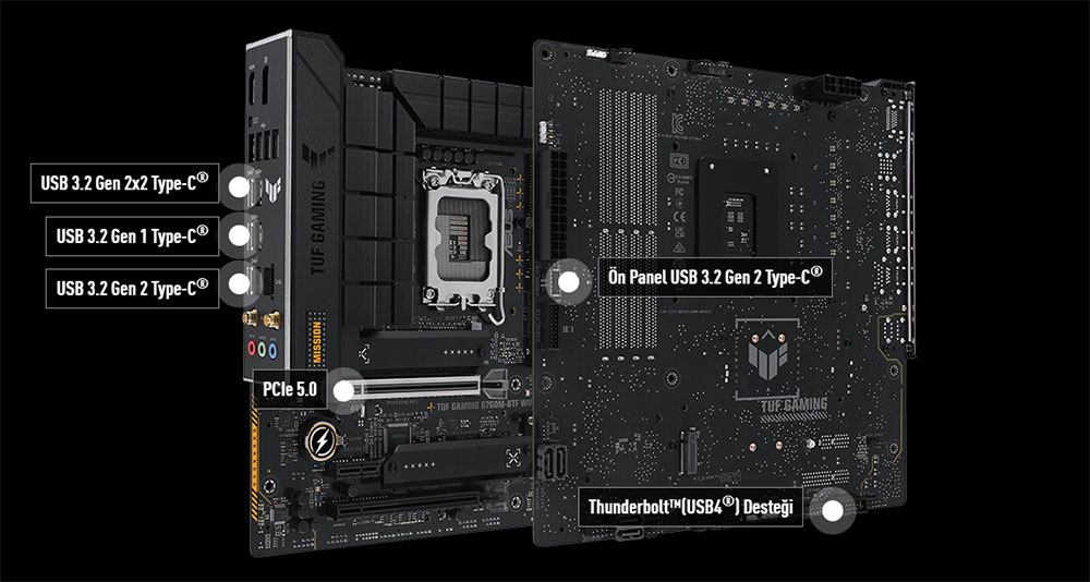 ASUS TUF GAMING B760M-BTF WIFI D4 Anakart a13