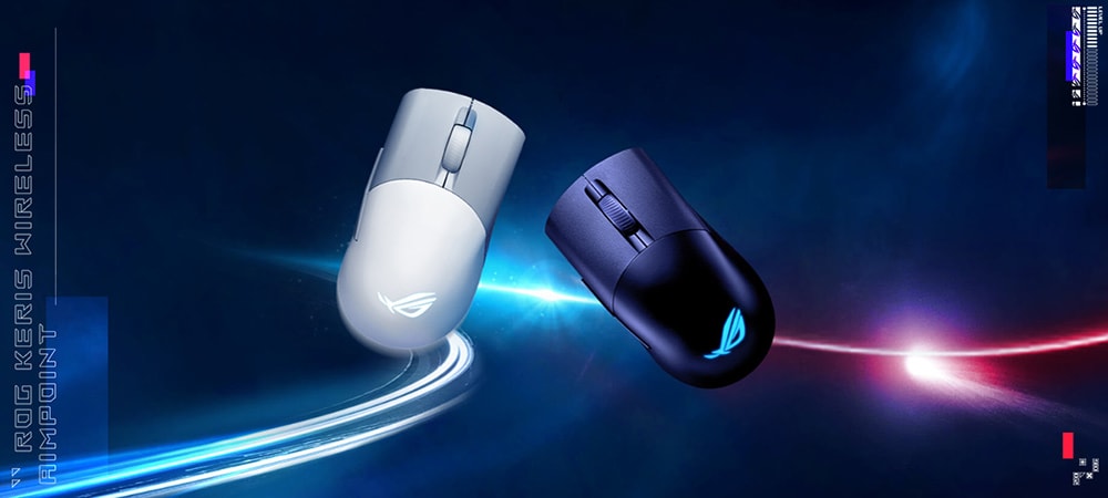 ROG Keris Wireless AimPoint ASUS ROG Keris AimPoint Kablosuz Siyah Mouse a2