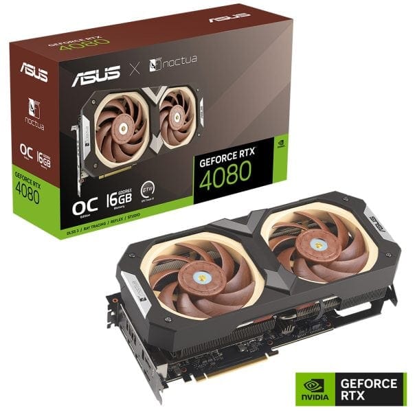 ASUS GeForce RTX™ 4080 16GB GDDR6X Noctua OC Edition ASUS GeForce RTX™ 4080 16GB GDDR6X Noctua OC Edition