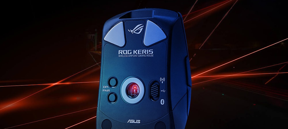 ROG Keris Wireless AimPoint White Edition ASUS ROG Keris AimPoint Kablosuz Beyaz Mouse a3