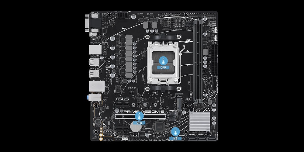 PRIME A620M-E-CSM ASUS Prime A620M-E anakart, DDR5 RAM, AM5 soket ve M.2 desteği ile yüksek performans sağlar. HDMI, DP ve VGA çıkışlarıyla çoklu ekran bağlantısı sunar, oyun ve ofis kullanımı için ideal.