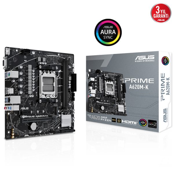 Asus Prime A620m K 6400mhz Ddr5 Soket Am5 M 2 Hdmi Matx Anakart 2