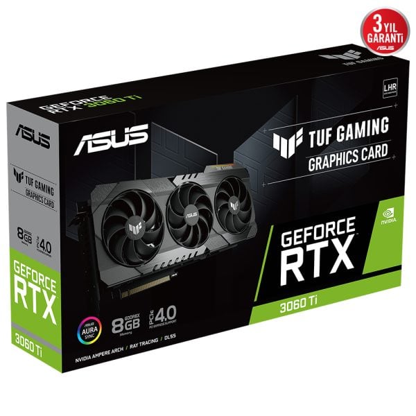 Asus Tuf Gaming Geforce Rtx 3060 Ti 8gd6x Gaming 8gb Gddr6x 256 Bit Ekran Karti 11