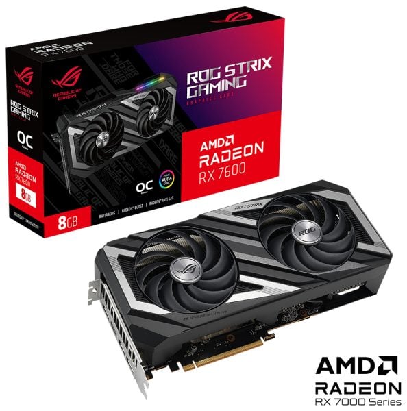 ROG Strix Radeon™ RX 7600 OC Edition 8GB GDDR6 ASUS Rog Strix Radeon RX 7600 OC 8GB Ekran Kartı a3