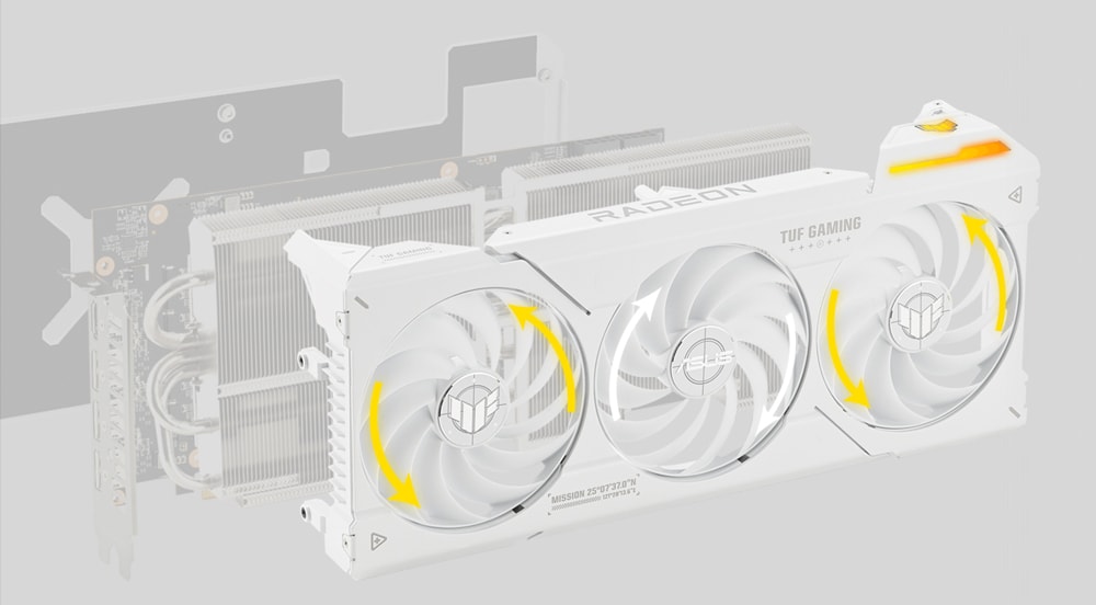 ASUS TUF Gaming Radeon™ RX 7800 XT White OC Edition 16GB GDDR6 ASUS Radeon TUF RX 7800 XT GAMING 16GB OC GDDR6 256 Bit Beyaz Ekran Kartı a6