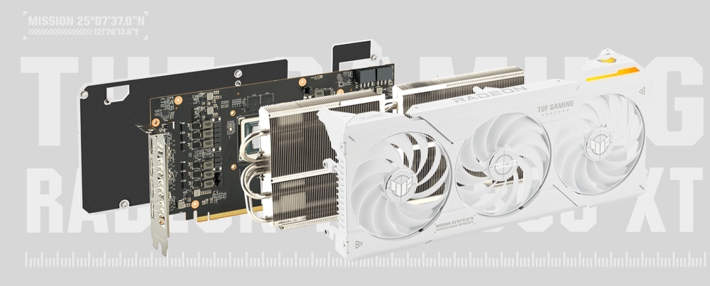 ASUS TUF Gaming Radeon™ RX 7800 XT White OC Edition 16GB GDDR6 ASUS Radeon TUF RX 7800 XT GAMING 16GB OC GDDR6 256 Bit Beyaz Ekran Kartı a10