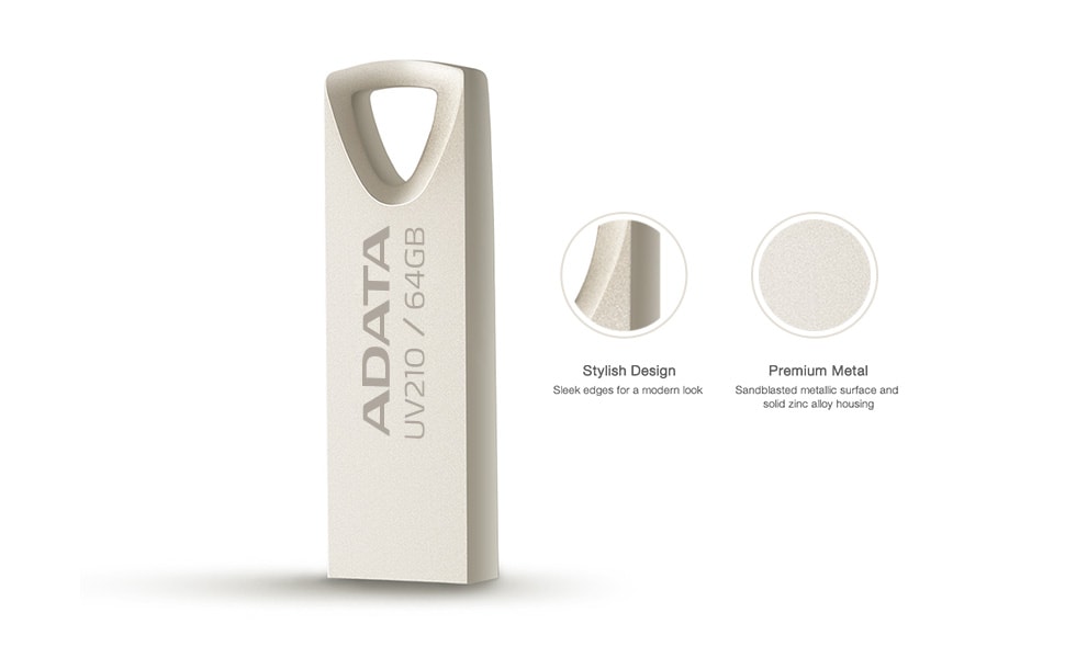 Adata Uv210 64gb Usb 2 0 Metal Flash Disk Auv210 64g Rgd H