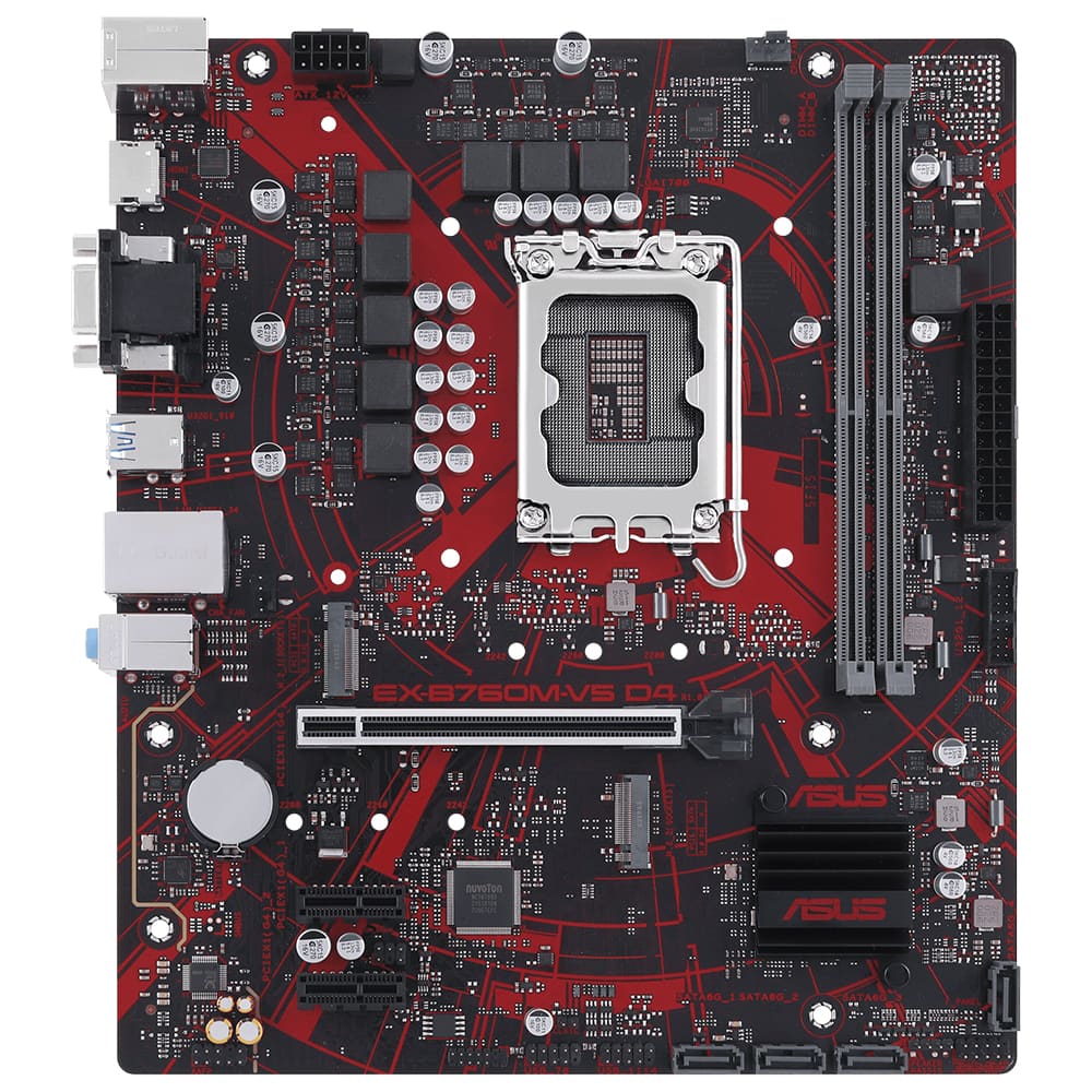 Asus Ex B760m V5 D4 Csm 5333mhz Oc Ddr4 Soket 1700 M 2 Hdmi Vga Matx Anakart