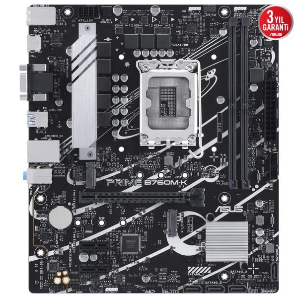 Asus Prime B760m K 8000mhz Oc Ddr5 Soket 1700 M 2 Hdmi Matx Anakart 2