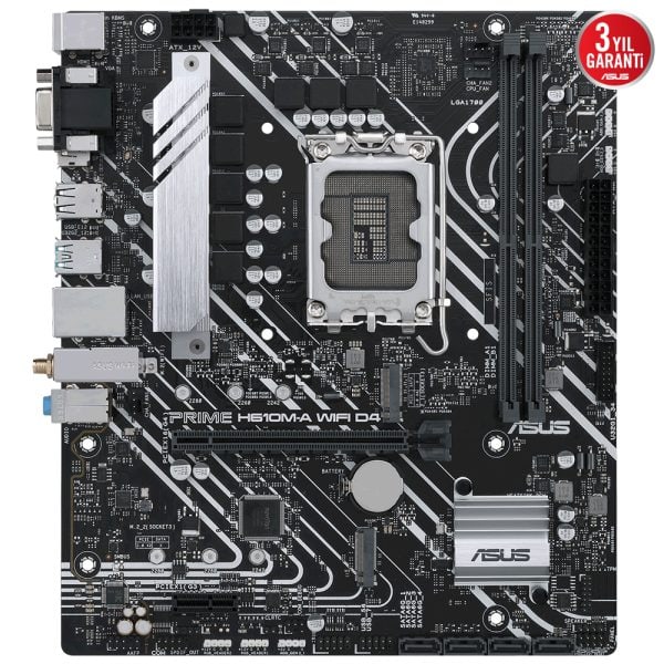 Asus Prime H610m A Wifi D4 3200mhz Ddr4 Soket 1700 M 2 Hdmi Dp Vga Matx Anakart 1