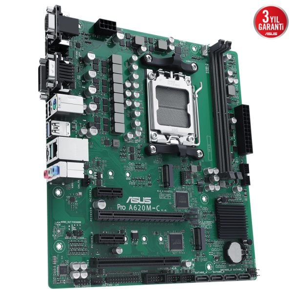Asus Pro A620m C Csm 6400mhz Oc Ddr5 Soket Am5 M 2 Hdmi Dp Dvi Vga Matx Anakart 3