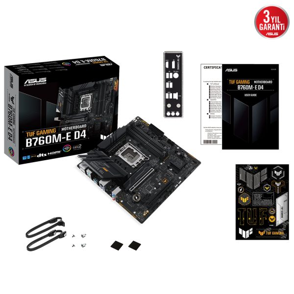 Asus Tuf Gaming B760m E D4 5333mhz Oc Ddr4 Soket 1700 M 2 Hdmi Dp Matx Anakart 9