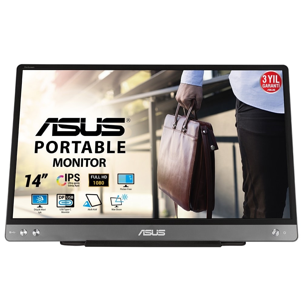 Asus Zenscreen Mb14ac 14 Inc 60hz Full Hd Ips 5ms Tasinabilir Monitor