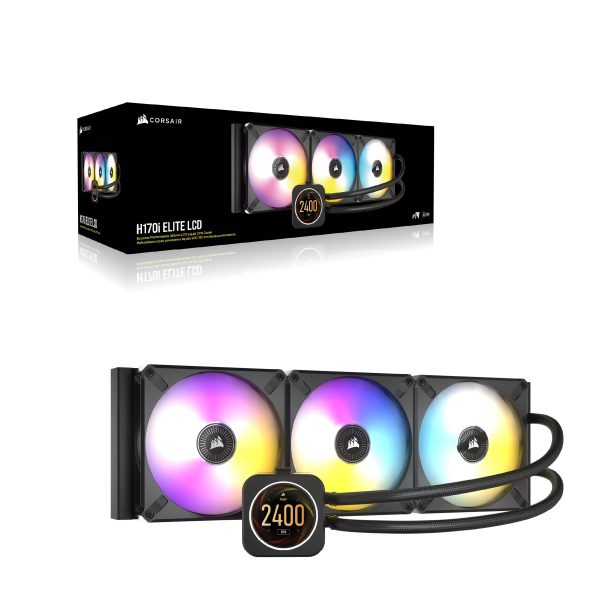 Corsair Icue H170i Elite Lcd Xt 420mm Intel Amd Uyumlu Sivi Islemci Sogutucusu Cw 9060076 Ww 2