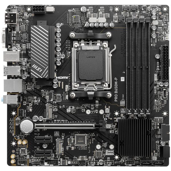 Msi Pro B650m P 7200mhz Oc Ddr5 Soket Am5 M 2 Hdmi Dp Vga Matx Anakart 1