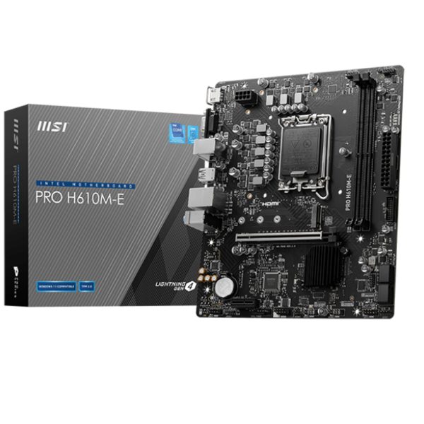 Msi Pro H610m E 5600mhz Ddr5 Soket 1700 M 2 Hdmi Vga Matx Anakart
