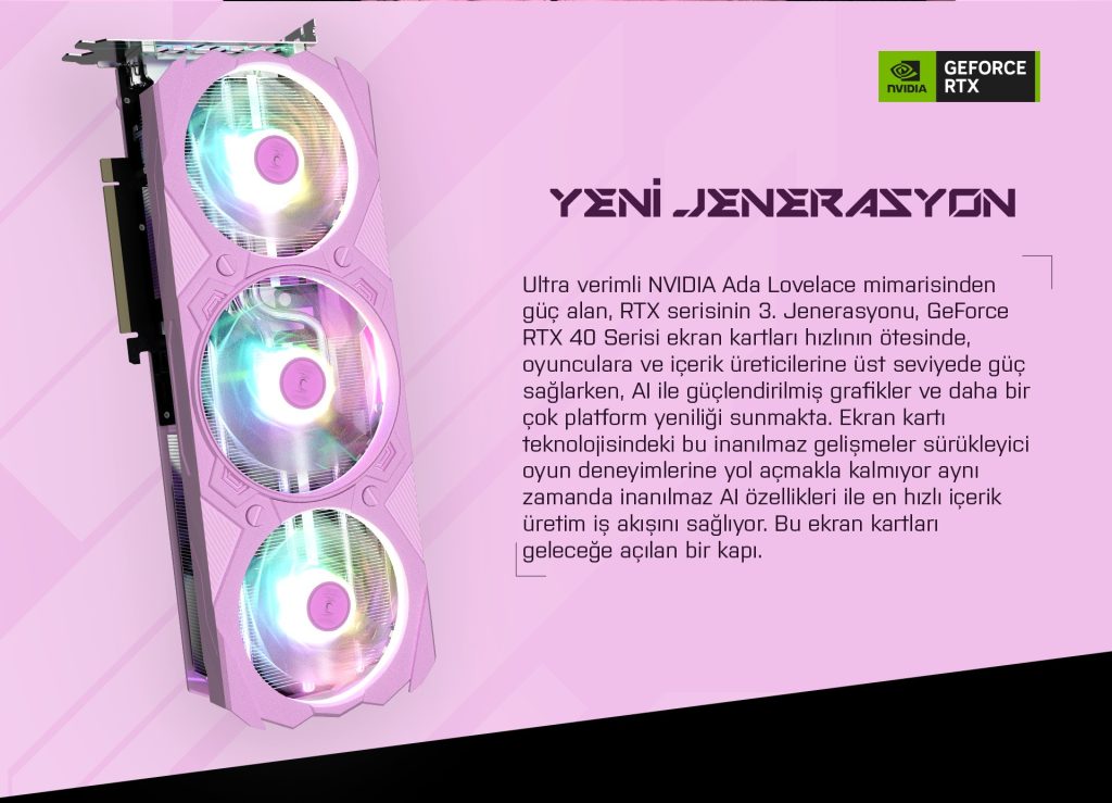 GALAX GeForce RTX 4070 EX Gamer Pink 1-Click OC 12GB Ekran Kartı a2