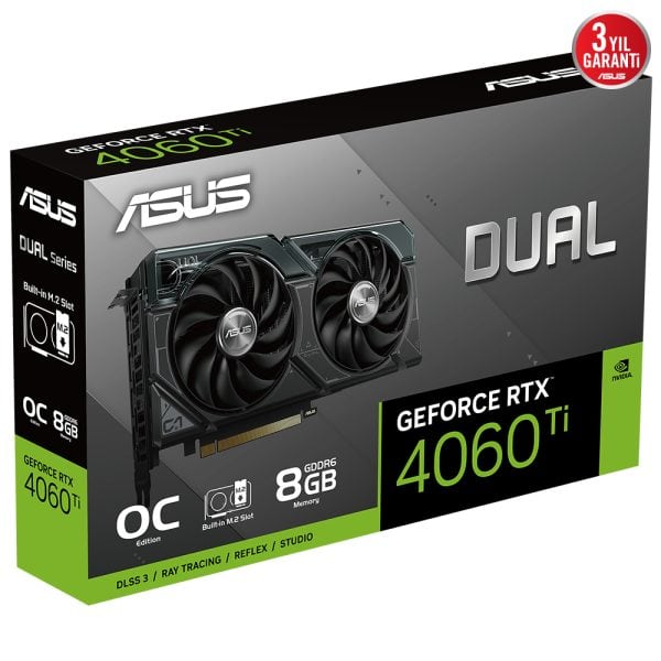 Asus Dual Geforce Rtx 4060 Ti Oc 8gb Gddr6 128 Bit Dlss 3 Ssdli Ekran Karti 14
