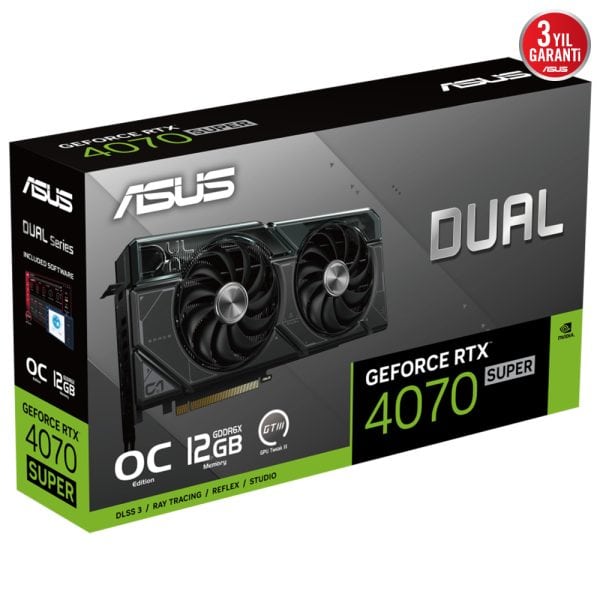 Asus Dual Geforce Rtx 4070 Super Oc 12gb Gddr6x 192 Bit Ekran Dlss 3 Ekran Karti 11