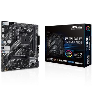 Asus Prime B550m K Argb 5100mhz Oc Ddr4 Soket Am4 M 2 Hdmi Matx Anakart