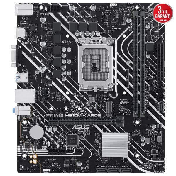 Asus Prime H610m K Argb 5600mhz Ddr5 Soket 1700 M 2 Hdmi Matx Anakart 2