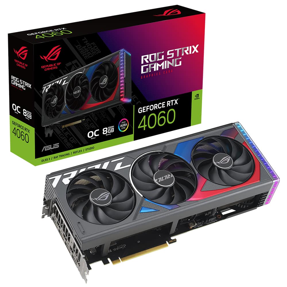 Asus Rog Geforce Rtx 4060 Oc 8gb Gddr6 128 Bit Dlss 3 Ekran Karti 1