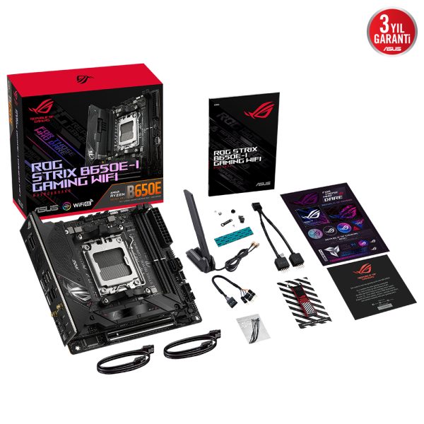 Asus Rog Strix B650e I Gaming Wifi 6400mhz Oc Ddr5 Soket Am5 M 2 Hdmi Type C Mini Itx Anakart 9