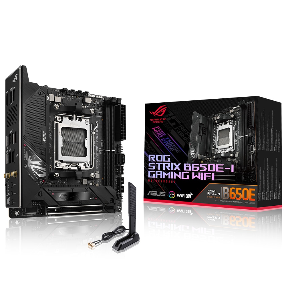 Asus Rog Strix B650e I Gaming Wifi 6400mhz Oc Ddr5 Soket Am5 M 2 Hdmi Type C Mini Itx Anakart